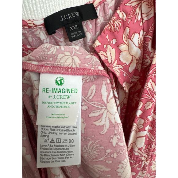 J.Crew Tiered maxi dress in tossed floral pink white sleeveless XXL - Picture 13 of 13